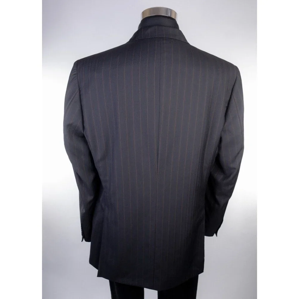 Pal Zileri Blazer Sport Coat Sz 44L Striped 150's Wool Three Button Jacket